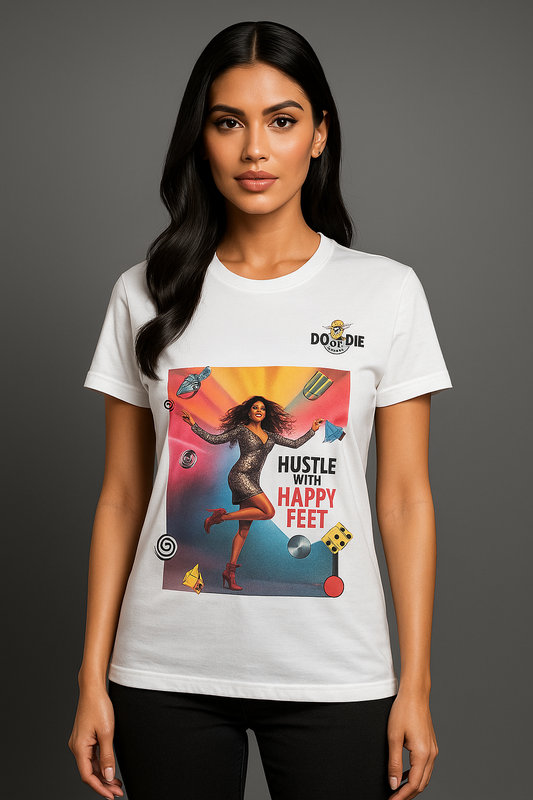 Hustle with Happy Feet - Tee